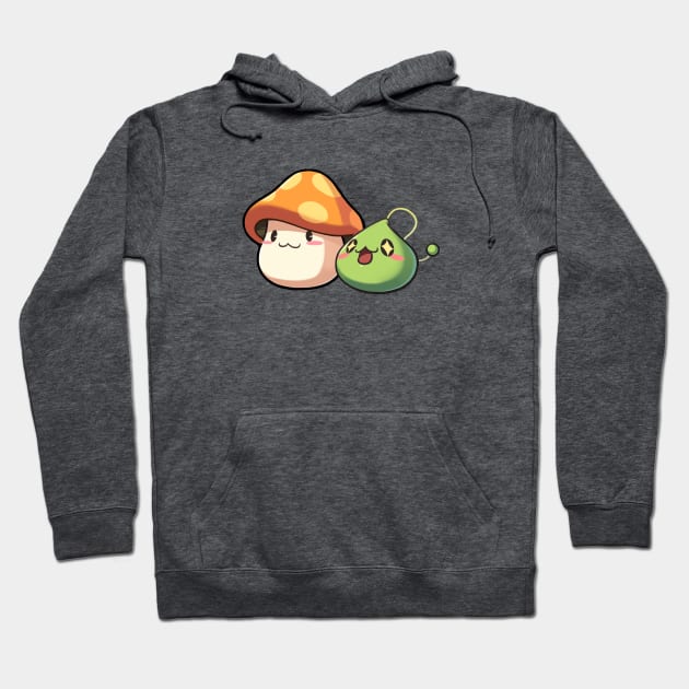 MapleStory Orange Mushroom and Slime T-Shirt Hoodie by chongmingnomi